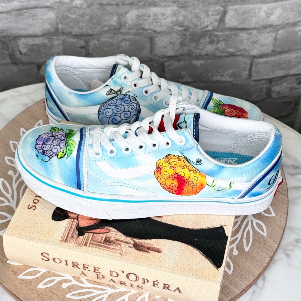 Vans x One Piece Devil Fruit Lace up Vans, Women's 8, One Piece Anime Collab❤️ - Picture 2 of 10